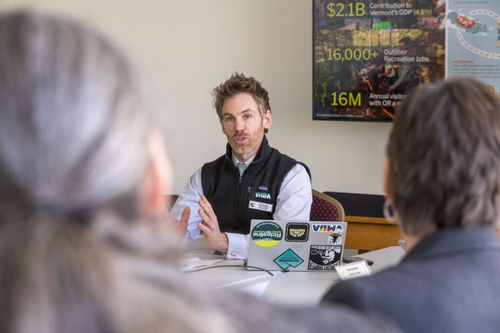 Nick testifies in front of a join hearing of the House and Senate Economic Development Committees